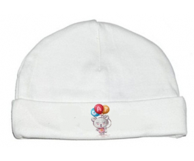 Bonnet bebé personalizado animales divertidos gato diseño-2