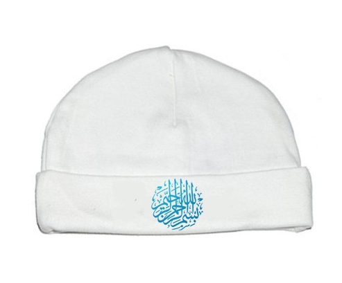 Bonnet bebé costumbre Bism allah alrahman alraheem en Azul