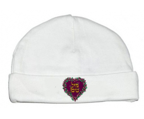 Bonnet judaísmo personalizado del bebé: diseño laberíno tov hebreo-1