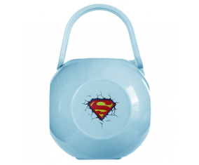 La caja del pezón Del logotipo de Superman rompe la pared