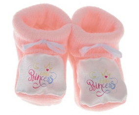 Chausson bebé mi pequeña princesa diseño-7 color rosa