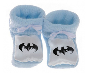 Chausson bebé Batman logotipo azul negro