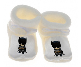 Chausson bebé Batman niños logotipo color blanco