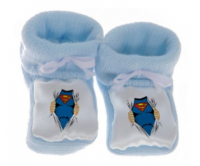 Chausson Bebé Superman Diseño-1 Azul