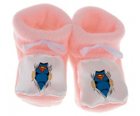 Chausson Bebé Superman Diseño-1 Color Rosa