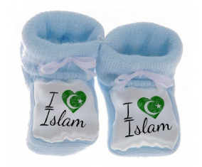 Chausson bebé me encanta el color islam azul
