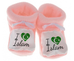 Chausson bebé me encanta el islam color Rosa