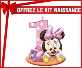 kit naissance bebé personalizado Disney Minnie 1 número de cumpleaños