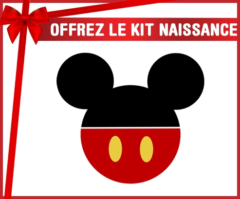 kit naissance pantalones cortos rojos personalizados de Disney Mickey