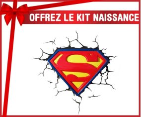 kit naissance logotipo personalizado de Superman para bebés rompe la pared