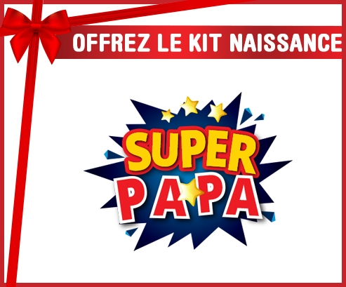 kit naissance bebé personalizado Super PAPA