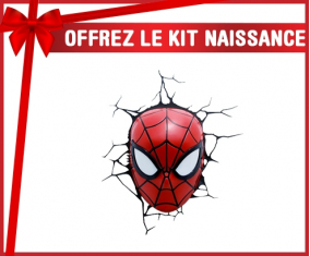 kit naissance cabeza de spiderman personalizado bebé rompe la pared