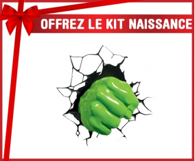 kit naissance puño de bebé personalizado Hulk rompe la pared