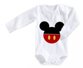 Body bebé Disney Mickey pantalones cortos rojos talla 3/6 meses mangas largas