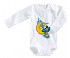 Body bebé Disney Mickey Buenas Noches Tamaño 3/6 Meses Mangas Largas