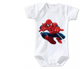 Body bebé Spiderman design-3 con el primer nombre talla 3/6 meses mangas cortas