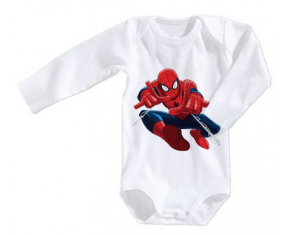 Body bebé Spiderman design-3 con el primer nombre talla 3/6 meses mangas largas