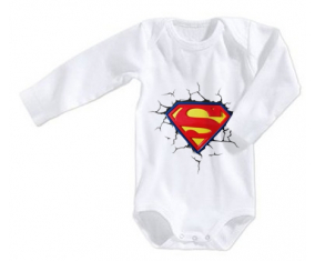 Body logotipo de Baby Superman rompe el tamaño de la pared 3/6 meses mangas largas