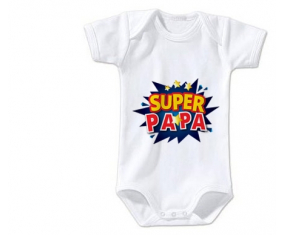 Body bebé super PAPA tamaño 3/6 meses mangas cortas