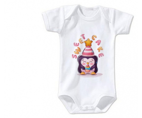 Body bebé animales divertidos dulce pastel tamaño 3/6 meses mangas cortas