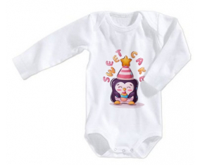 Body bebé animales divertidos dulce tamaño pastel 3/6 meses mangas largas