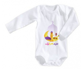 Body bebé Islam eid moubarek design-2 tamaño 3/6 meses mangas largas