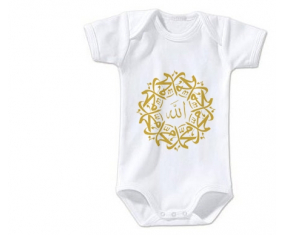 Body bebé Allah - Mohamed en árabe talla 3/6 meses mangas cortas