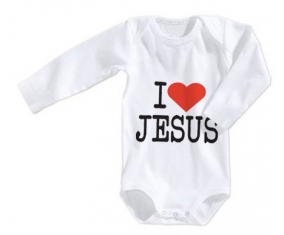 Body bebé me encanta Jesús talla 3/6 meses mangas largas