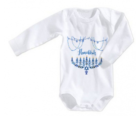 judaísmo del bebé body: Diseño hanukkah-4 tamaño 3/6 meses mangas largas