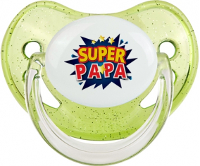 Diseño super PAPA-1: Punta fisiológica tetina verde de lentejuelas