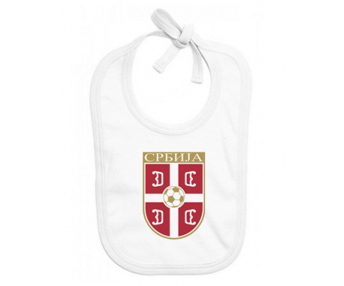 Bavoir bebé personalizada selección de fútbol de Serbia