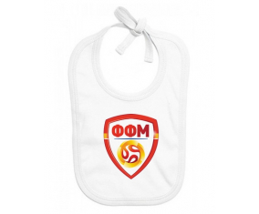 Bavoir bebé personalizado equipo nacional de fútbol de Macedonia del Norte