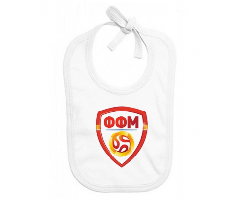 Bavoir bebé personalizado equipo nacional de fútbol de Macedonia del Norte
