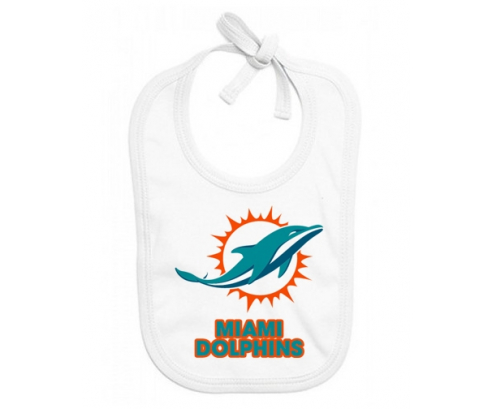 Bavoir bebé personalizado Miami Dolphins