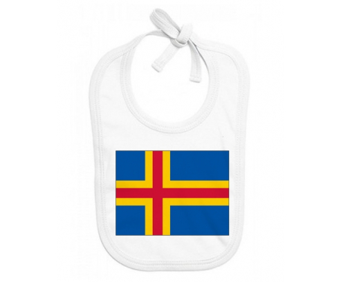 Bavoir bebé bandera personalizada Aland Islas