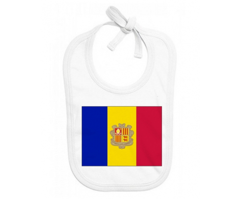 Bavoir bandera de bebé personalizada Andorra