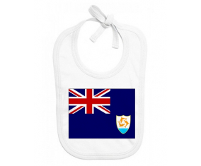Bavoir bebé bandera anguilla personalizada