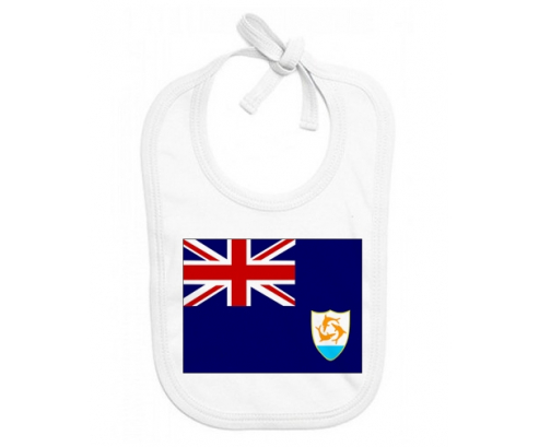 Bavoir bebé bandera anguilla personalizada