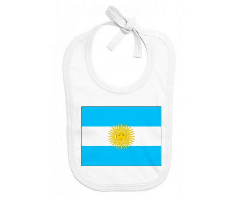 Bavoir bandera argentina de bebé personalizado