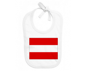 Bavoir bandera de bebé personalizada Austria