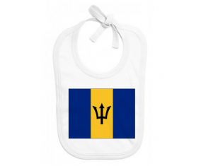 Bavoir bebé personalizado bandera de Barbados