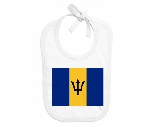 Bavoir bebé personalizado bandera de Barbados