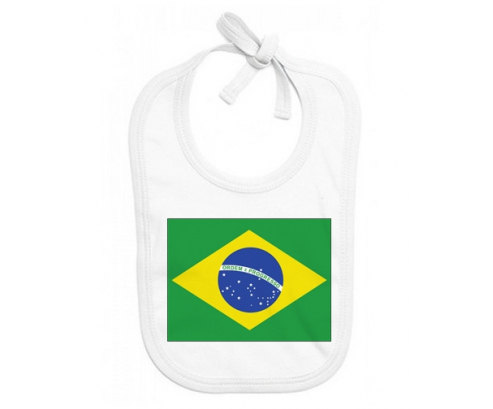 Bavoir bebé bandera personalizada Brasil