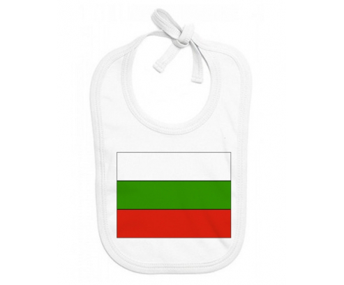 Bavoir bebé bandera personalizada Bulgaria