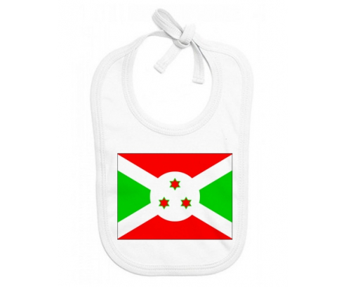 Bavoir bebé bandera personalizada Burundi