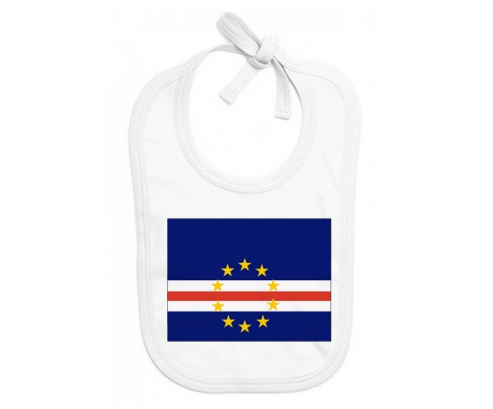 Bavoir bebé bandera personalizada de Cabo Verde