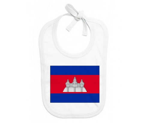 Bavoir bebé bandera personalizada Camboya