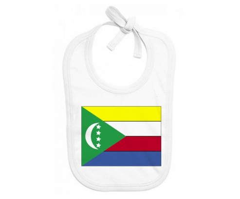 Bavoir comoras de bandera de bebé personalizadas