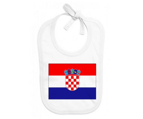 Bavoir bebé bandera personalizada croacia