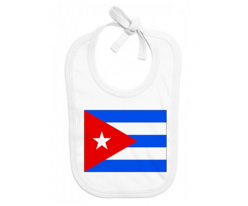 Bavoir bandera de bebé personalizada Cuba